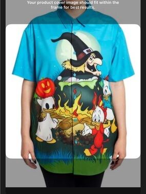 Loungefly Teal Halloween Witch & Ducks Button-Front Shirt